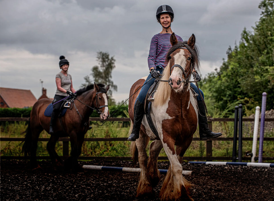 Individual and group horse riding lessons for beginners or advanced riders of all ages in Nottinghamshire